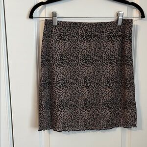 Chic Leopard Print Mini Skirt